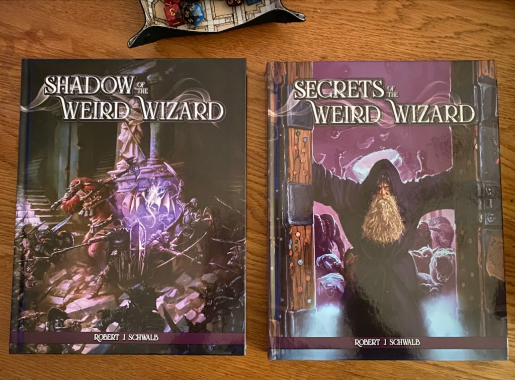Hardback copies of Shadow of the Weird Wizard & Secrets of the Weird Wizard